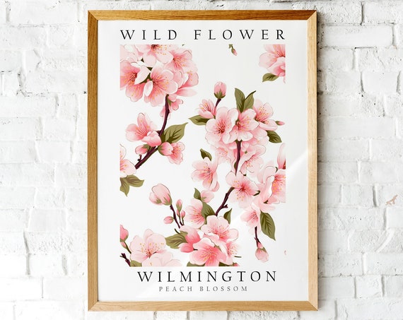 Peach Blossom The Wild Flower Of Wilmington Poster Print Wall Dcor