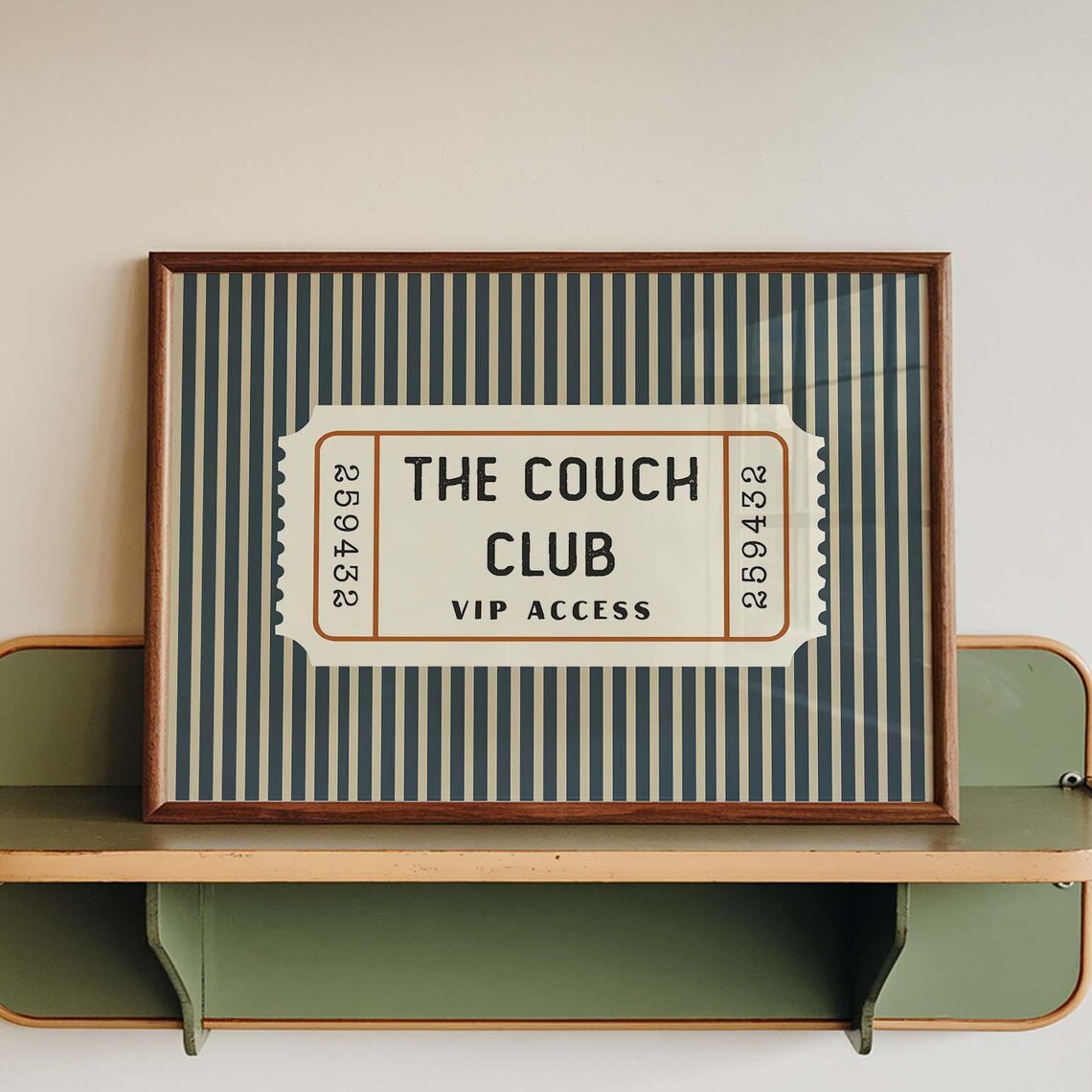 Couch Club Retro Poster Print, Funny Living Room Decor