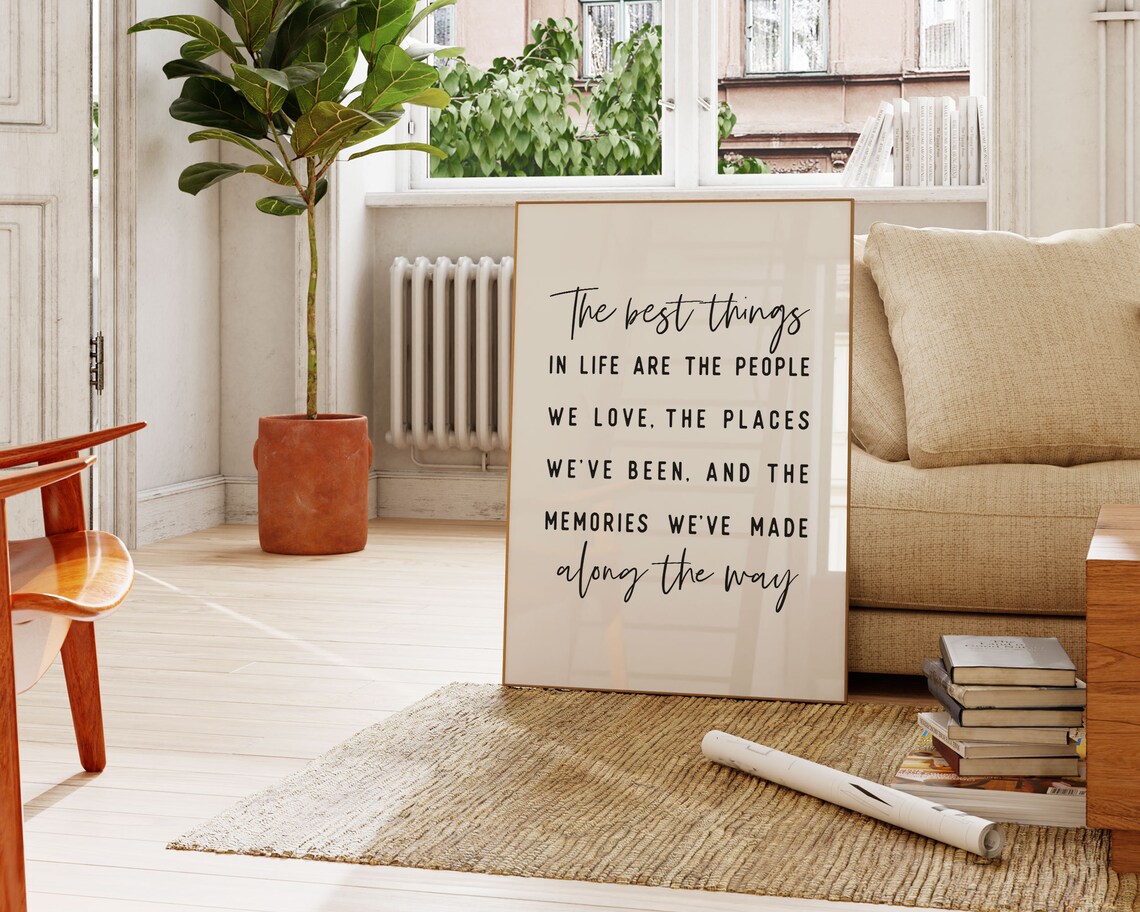 The Best Things In Life Quote Print, Inspirational - Image 3