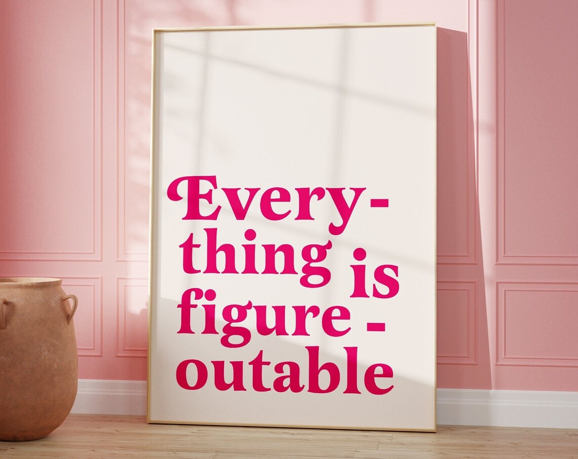 Figureoutable Motivational Typography Art Print