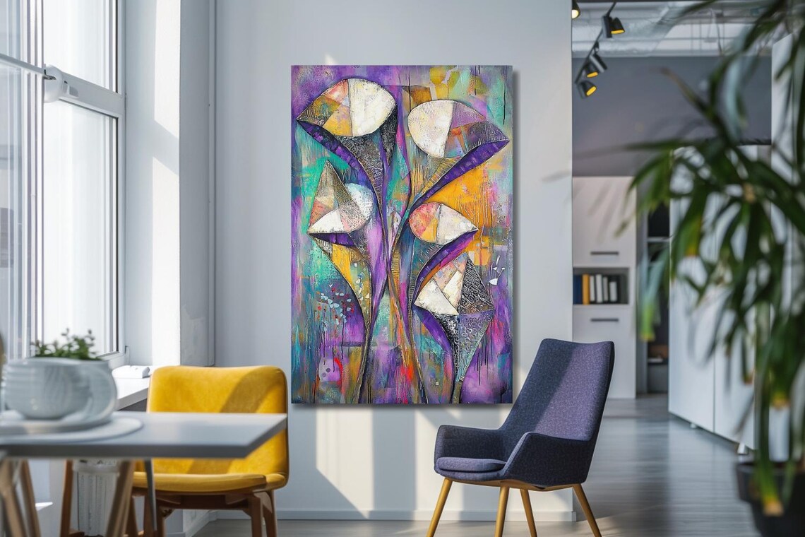 "The Veil Of Secrets" Abstract Geometric Sail Shapes Art Poster