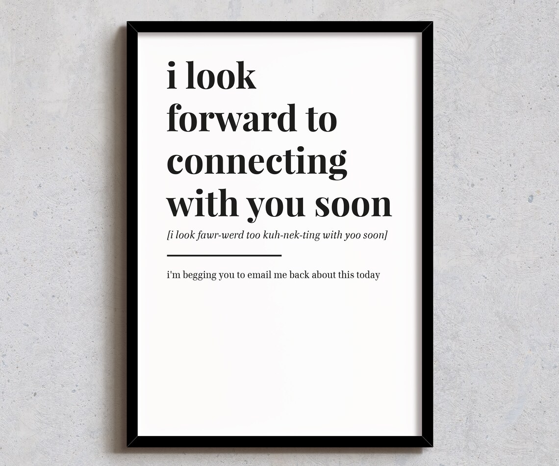 Funny Definition Print, Office Wall Art