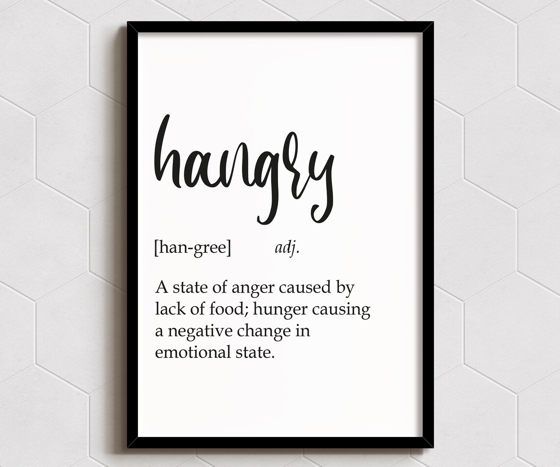 Hangry Funny Poster Print