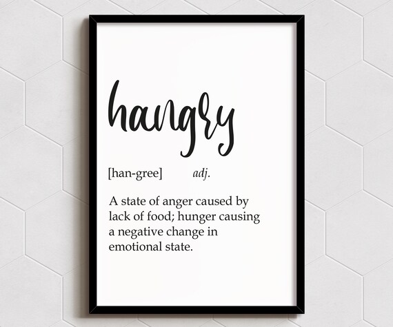 Hangry Funny Poster Print