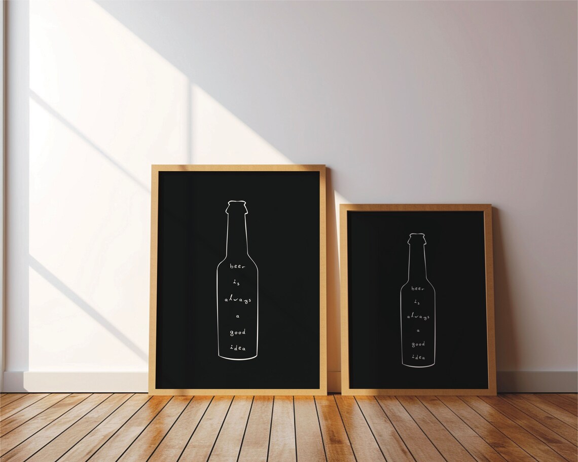 Beer Is Always A Good Idea Minimalist Art Print - Image 3