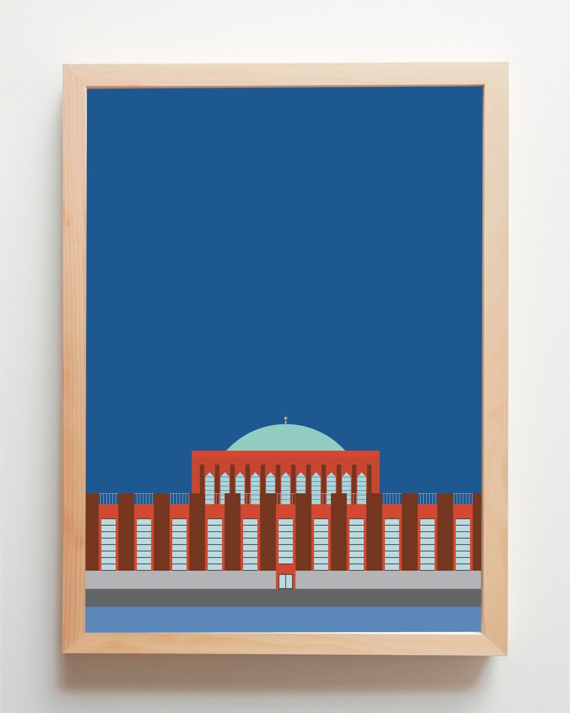Düsseldorf Tonhalle Minimal Modern Travel Poster - Image 5