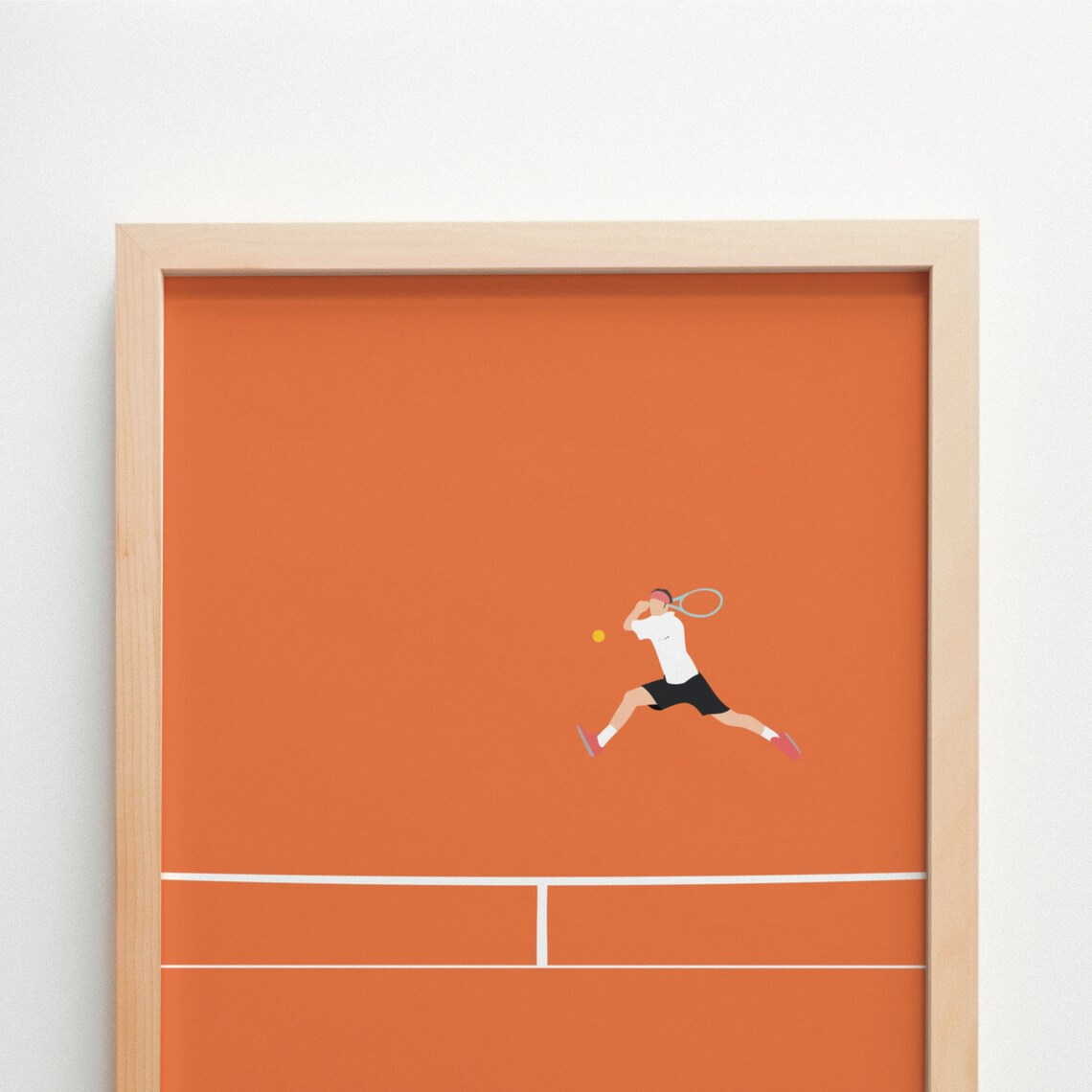 Tennis Player Backhand Poster, Minimal Modern Art - Image 3