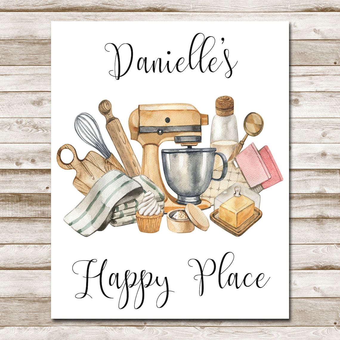 Personalized Baking Room Sign Art Print, Kitchen Decor - Image 4