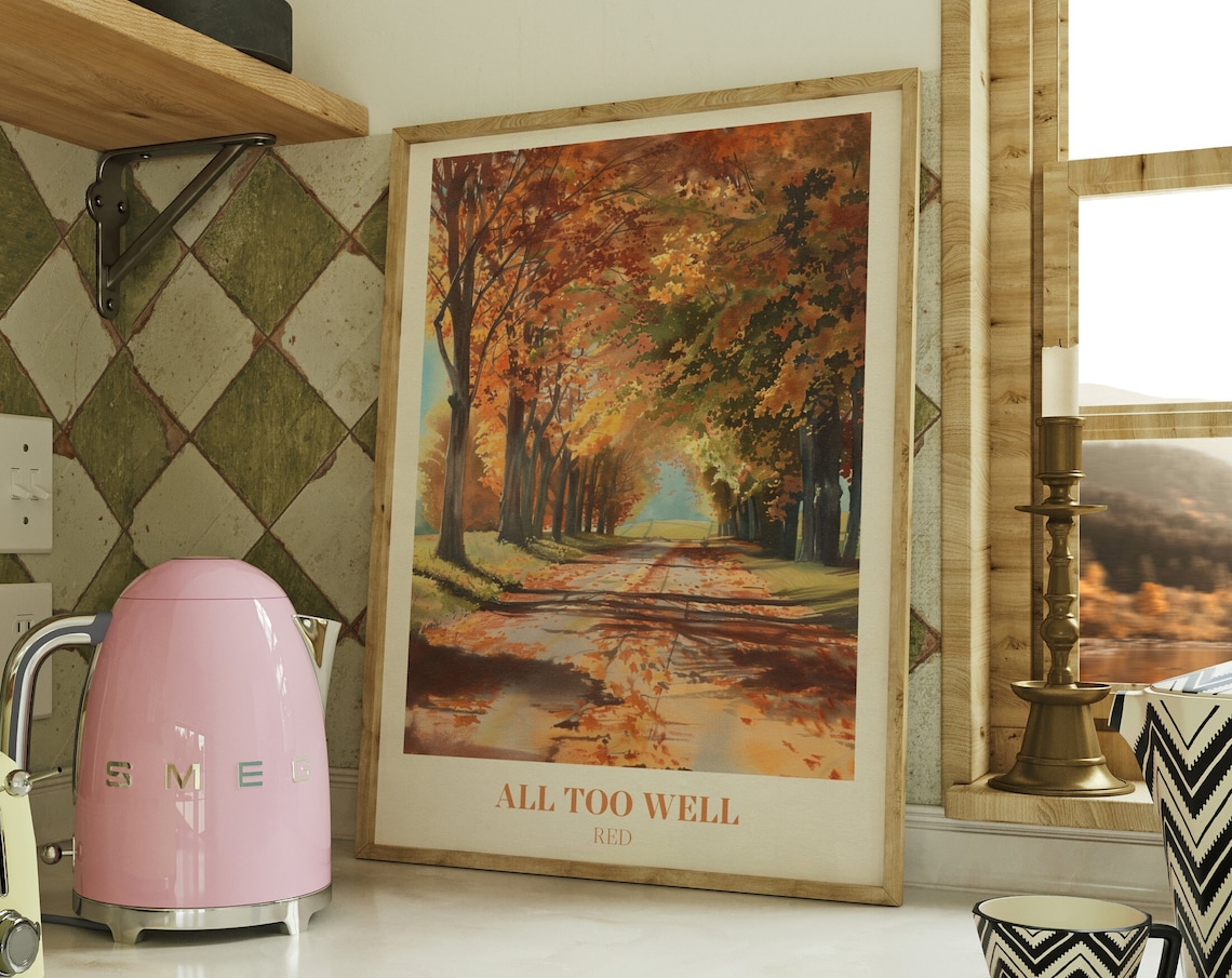 All Too Well Print, Watercolour Bedroom Decor