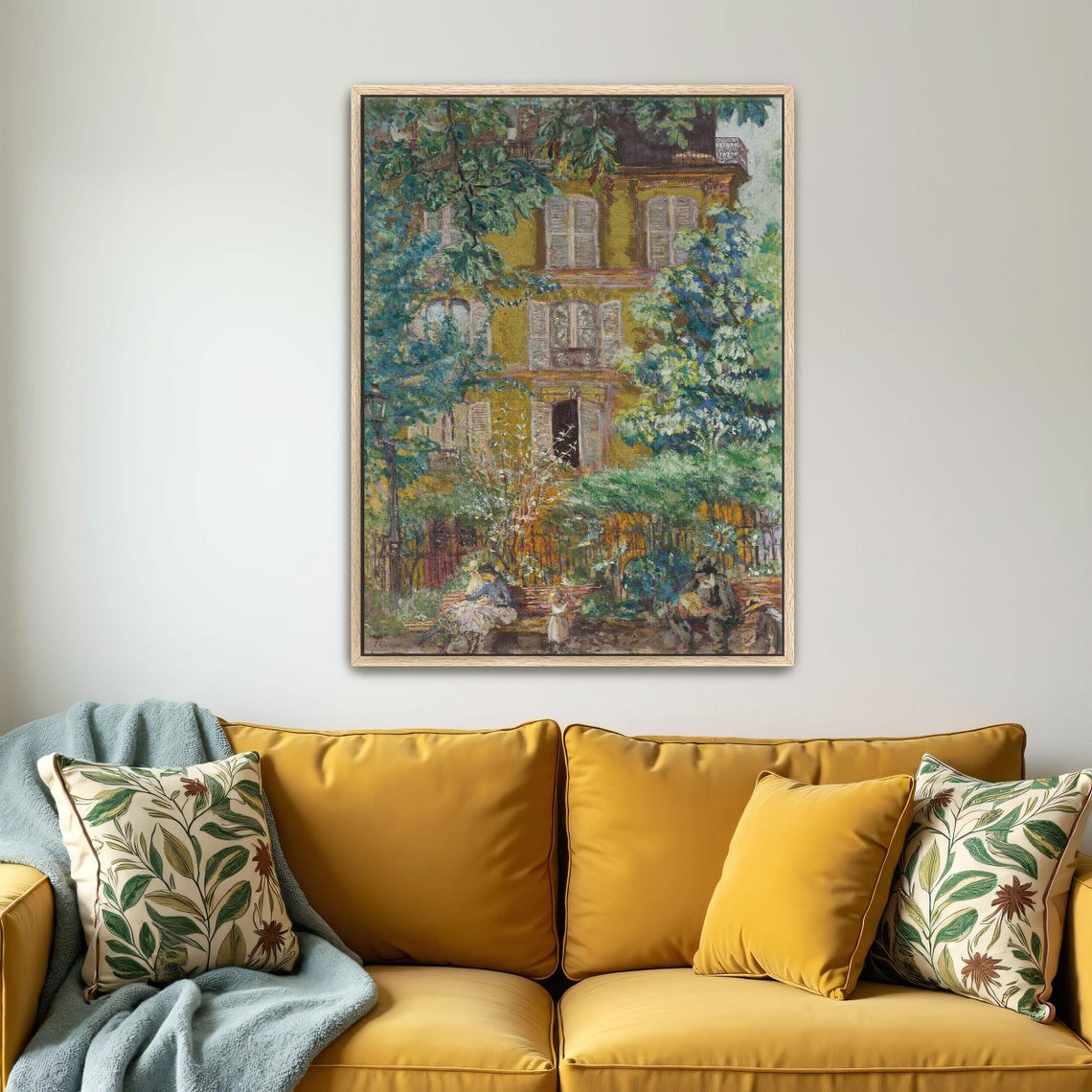 Parisian Yellow House With Garden Impressionist Landscape Poster - Image 5