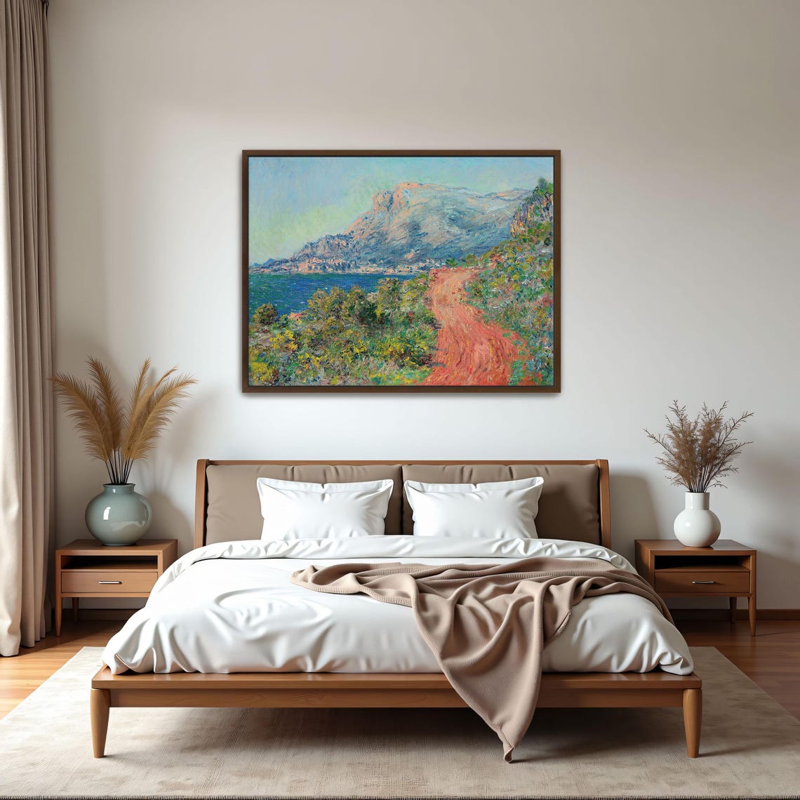 Claude Monet Coastal Red Road With Mountains Above The Sea Poster - Image 5