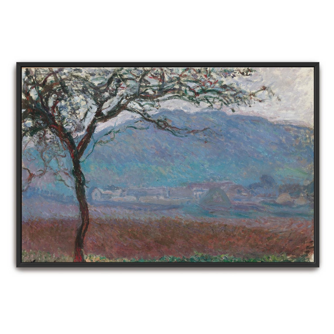 Claude Monet Solitary Tree In The Countryside At Dusk Poster