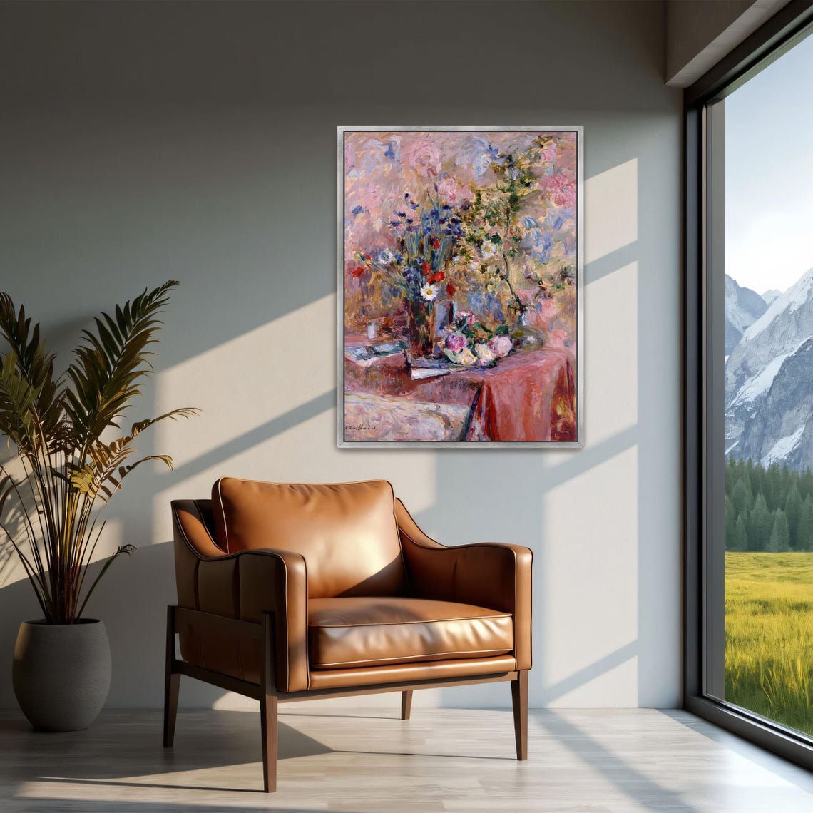 Impressionist Wildflower Bouquet Still Life Vintage Fine Art Print - Image 2