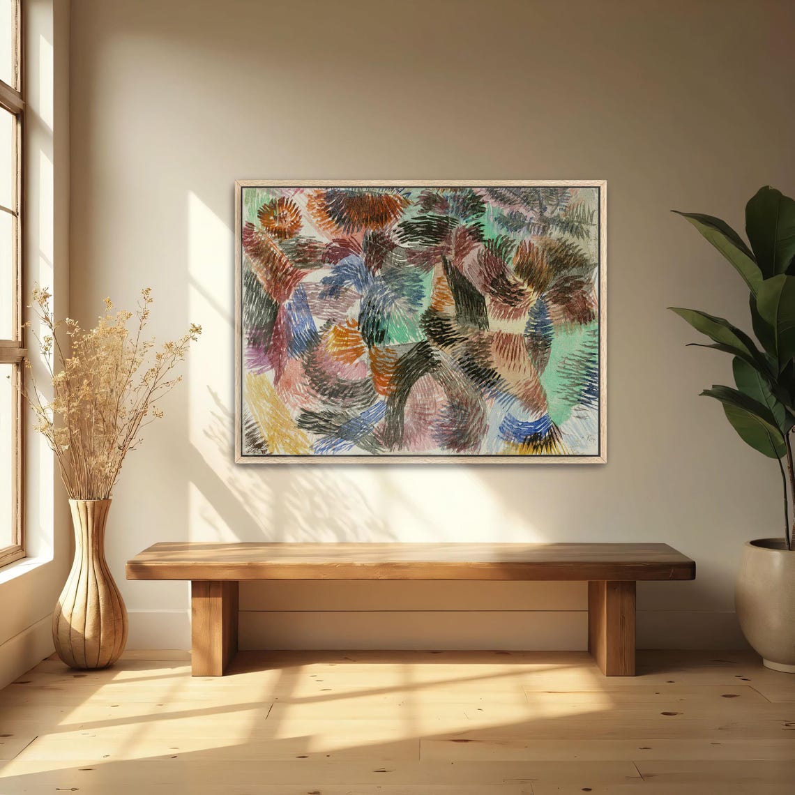 Paul Klee Feathered Brushstroke Abstract Watercolor Artwork Poster - Image 4