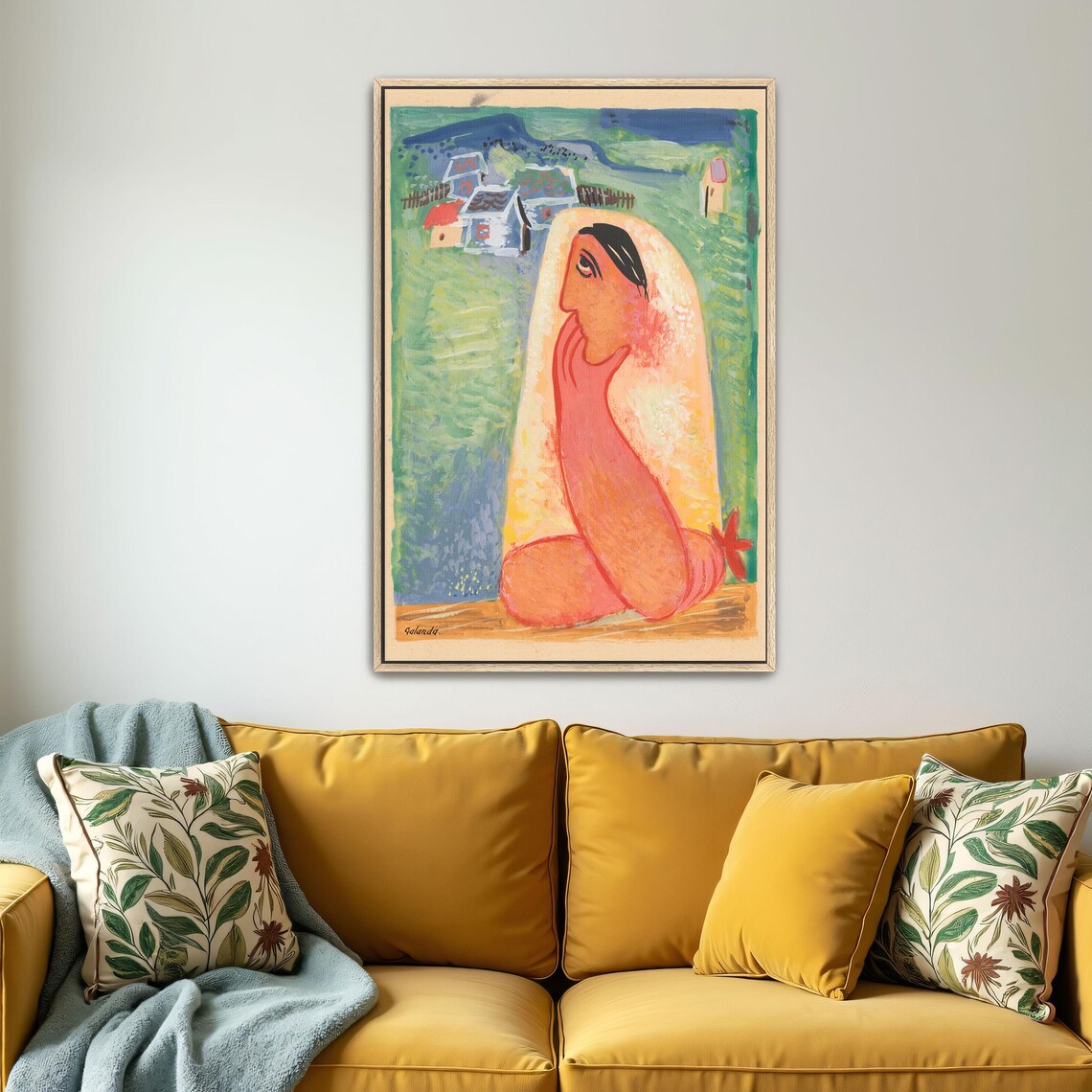 Veiled Woman In A Green Village Setting Fauvist Portrait Poster - Image 4