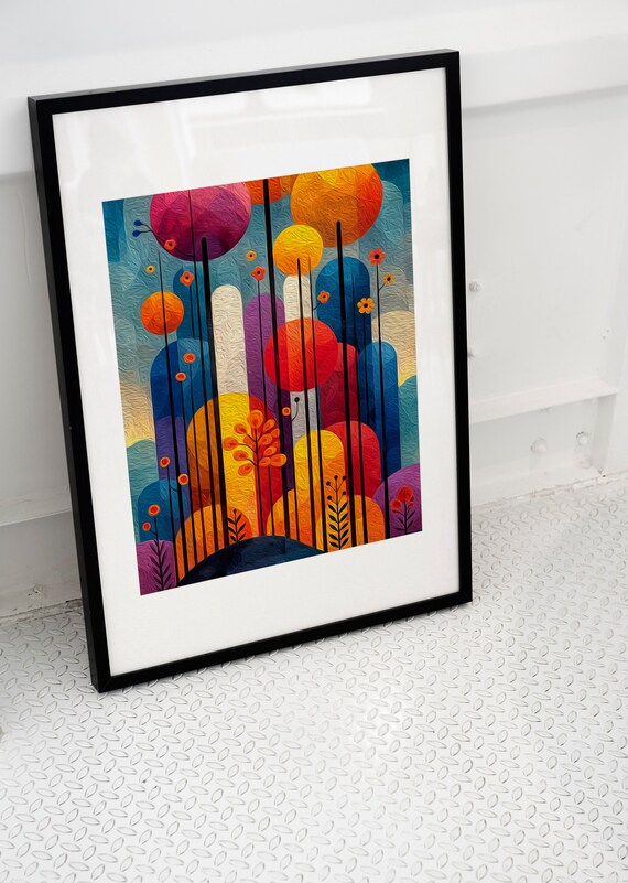 Bob Staake Style Landscape Art Print