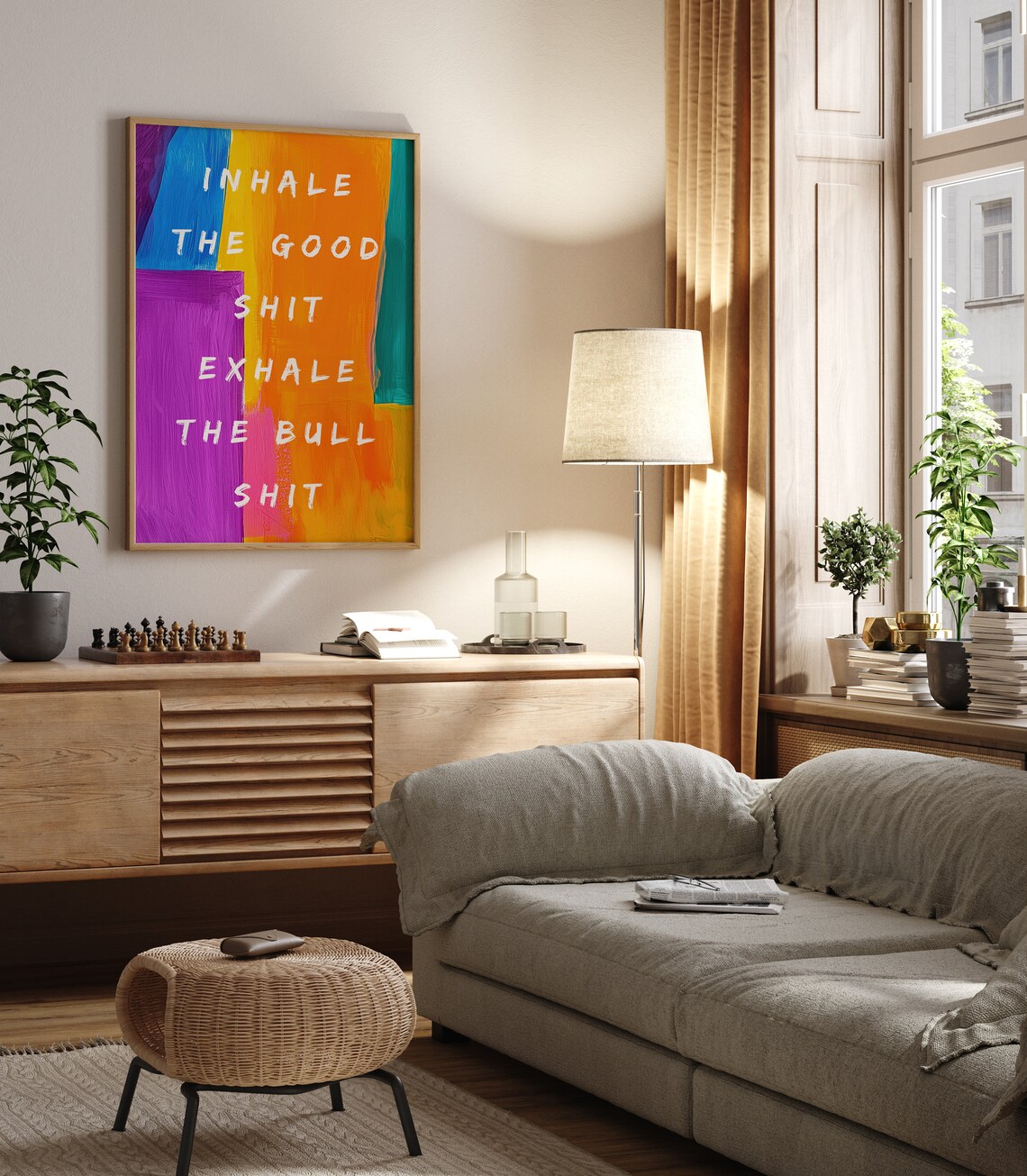 Inhale The Good Shit, Motivational Wall Art - Image 3