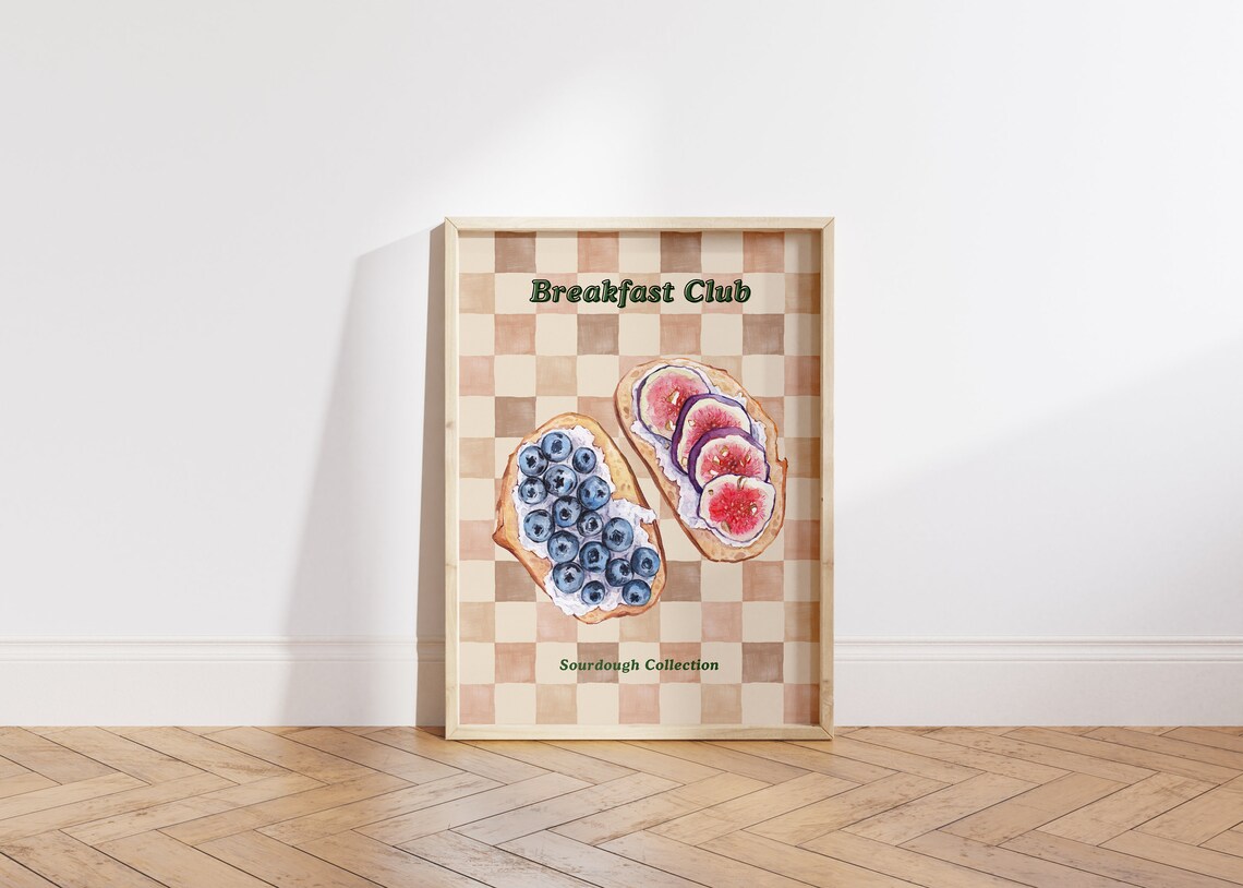 Toast Breakfast Poster, Minimalist Kitchen Decor - Image 5