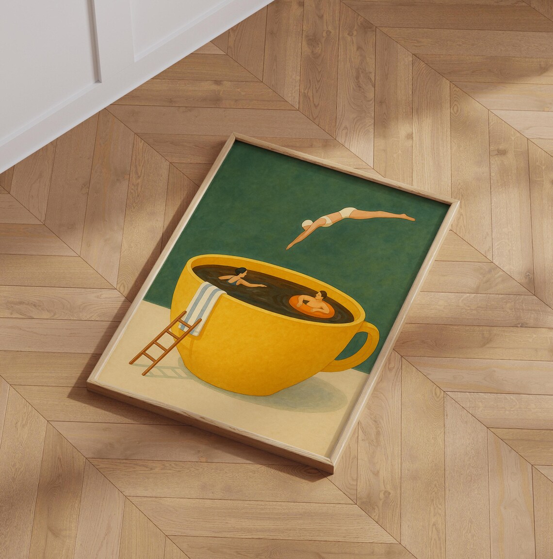 Coffee Pool Retro Travel Poster - Image 6