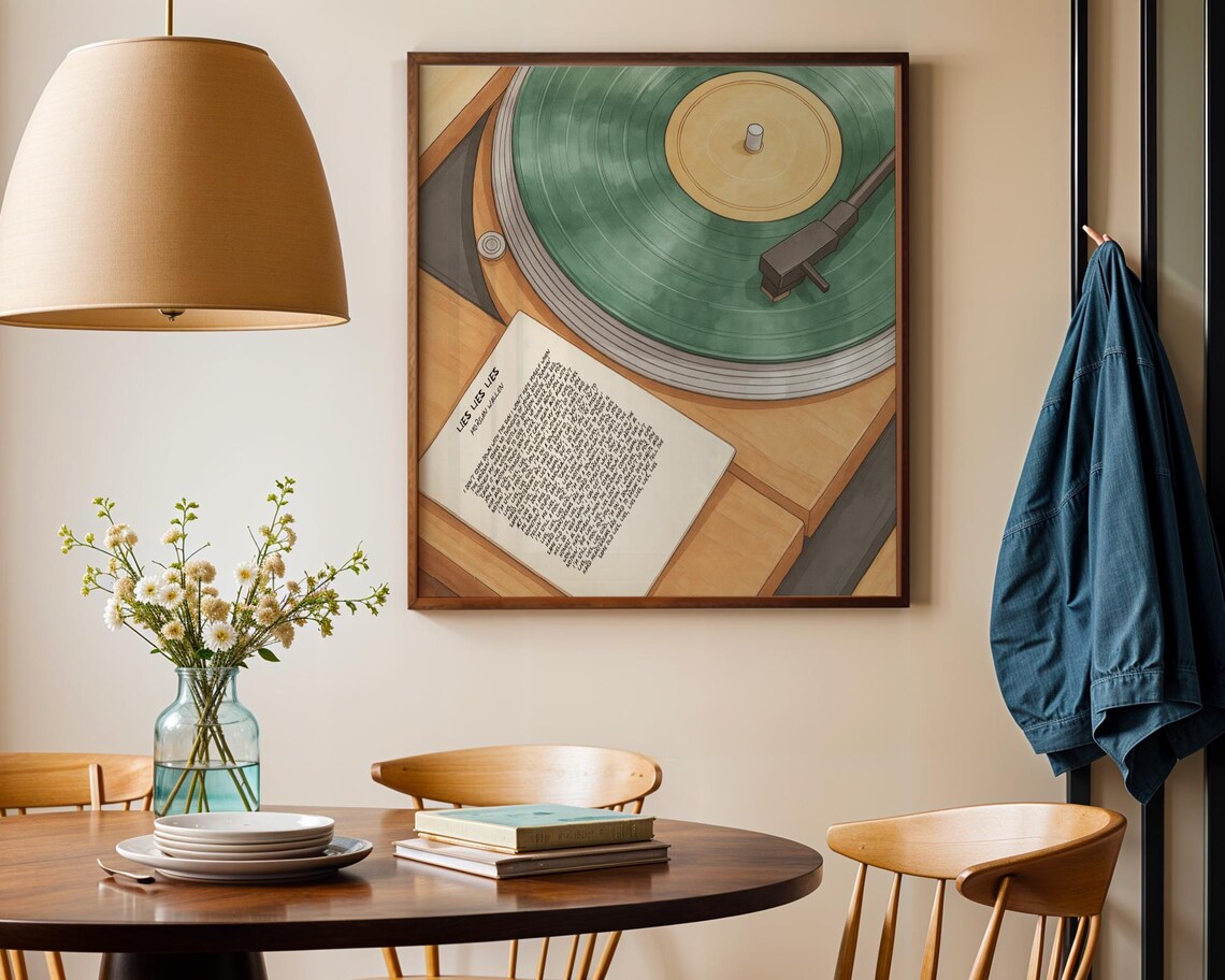 Custom Song Lyrics Vinyl Record Poster - Image 5