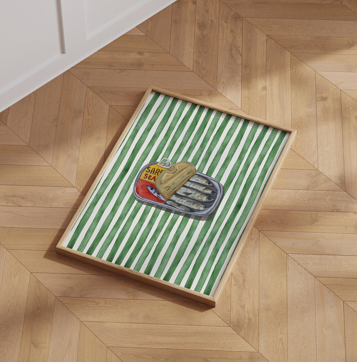 Tinned Sardines Watercolor Print, Retro Kitchen Decor - Image 6