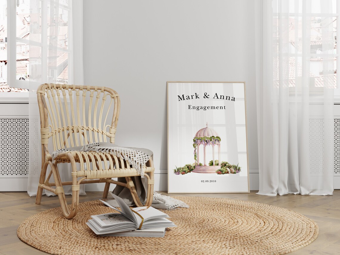 Custom Wedding Poster, Personalized Gift for Couples - Image 2