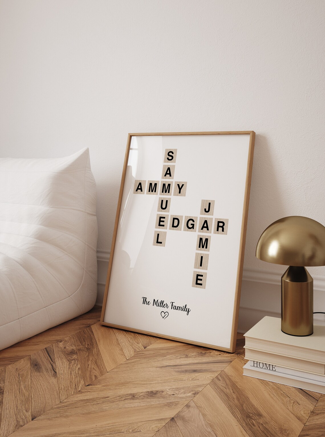 Personalized Letter Tile Art, Crossword Style Family - Image 5