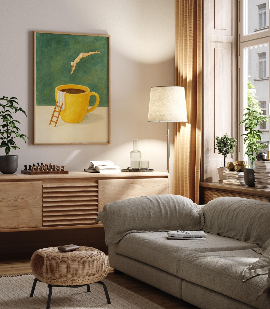 Coffee Diver - Surreal Print - Image 2