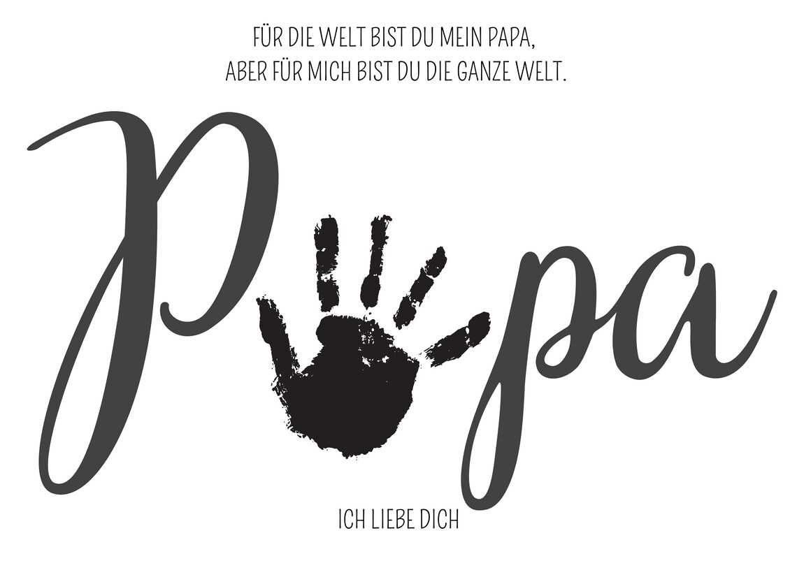 Gift Dad Handprint Template, Father's Day Decoration - Image 2