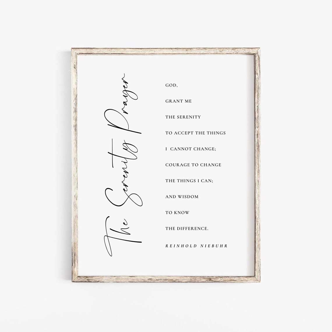 The Serenity Prayer God Grant Me Acceptance Courage Wall Poster