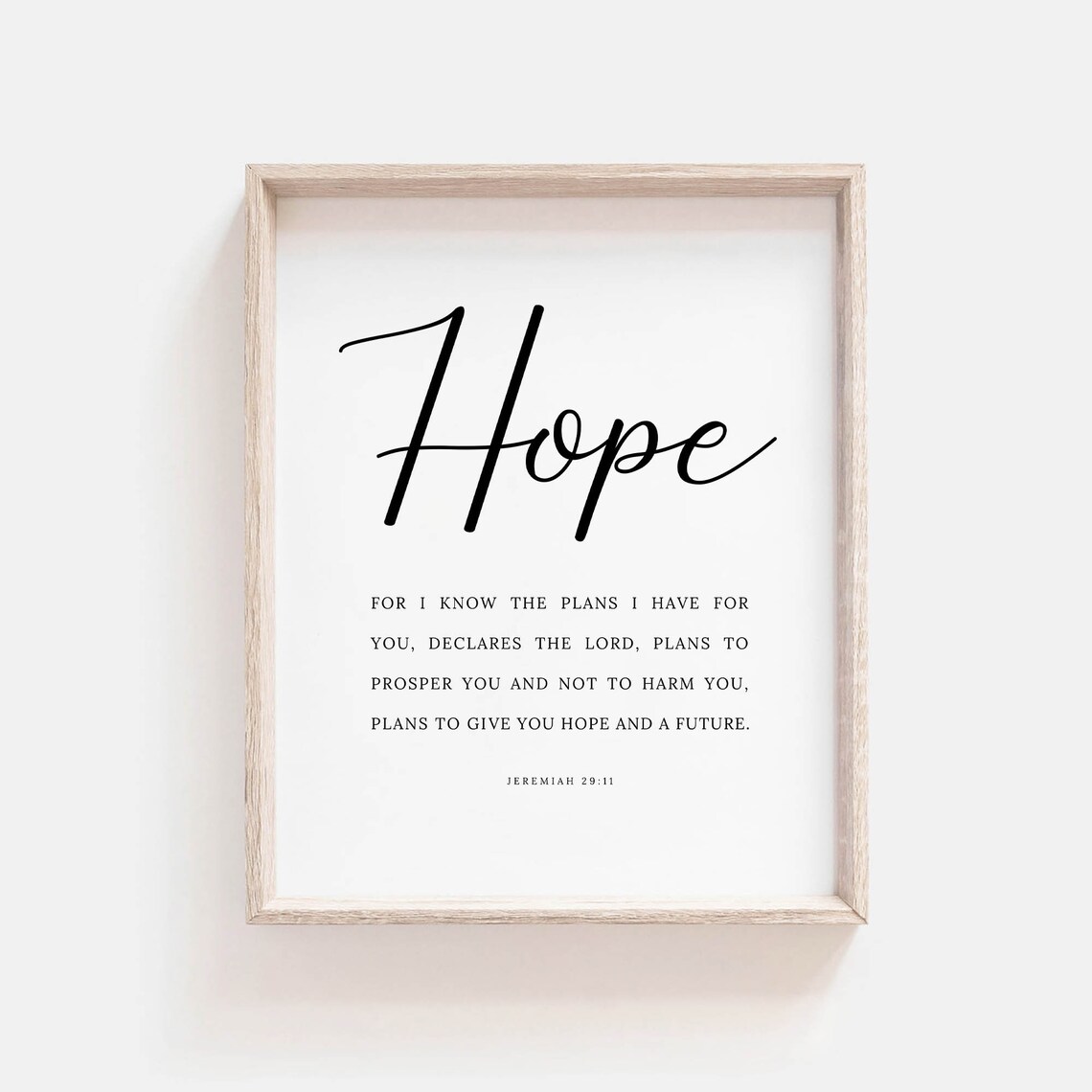 Jeremiah 29:11 Minimal Scripture Art Print - Image 2