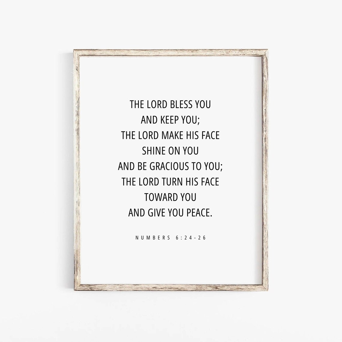 The Lord Bless You And Keep You Numbers 6:24-26 Blessing Poster