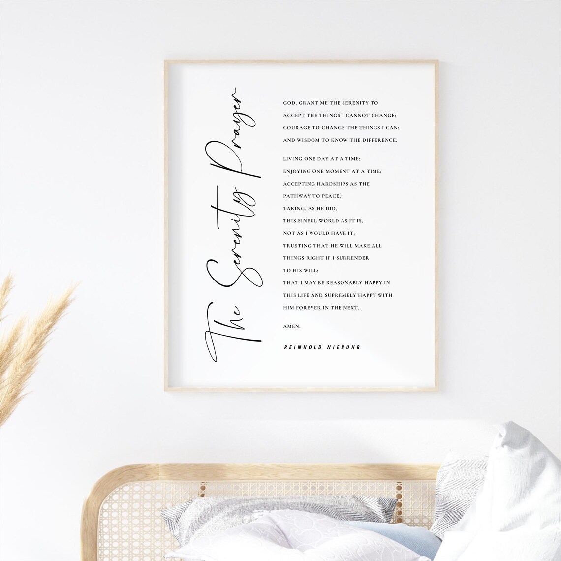 Serenity Prayer Christian Scripture Quote Art Print - Image 2