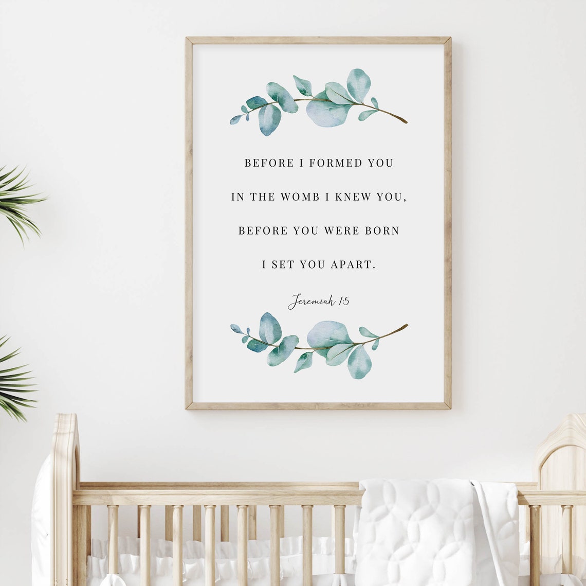 Jeremiah 15 Before I Formed You, Nursery Scripture Art Print - Image 2