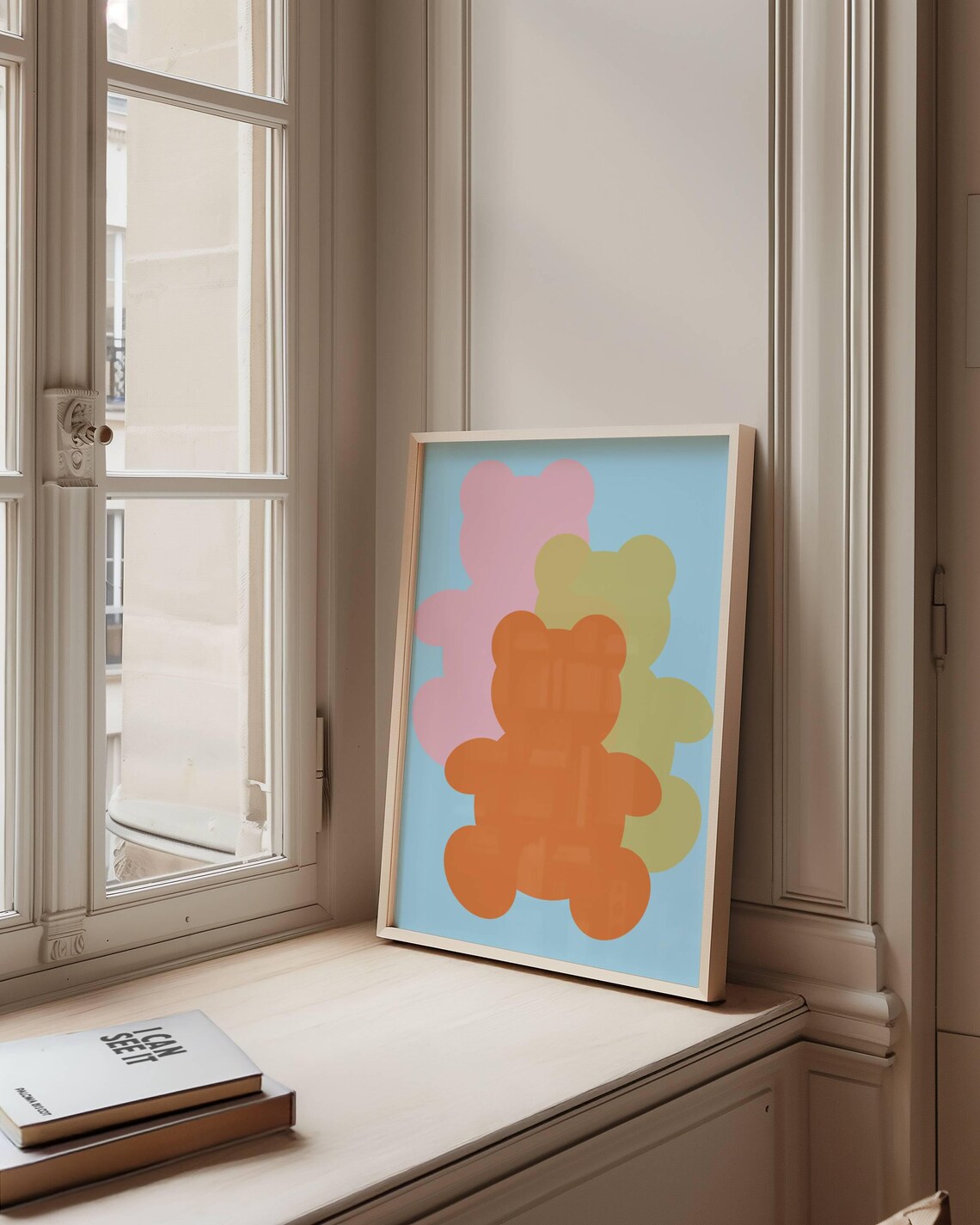Modern Abstract Teddy, Minimalist Mid-Century Wall Decor - Image 4
