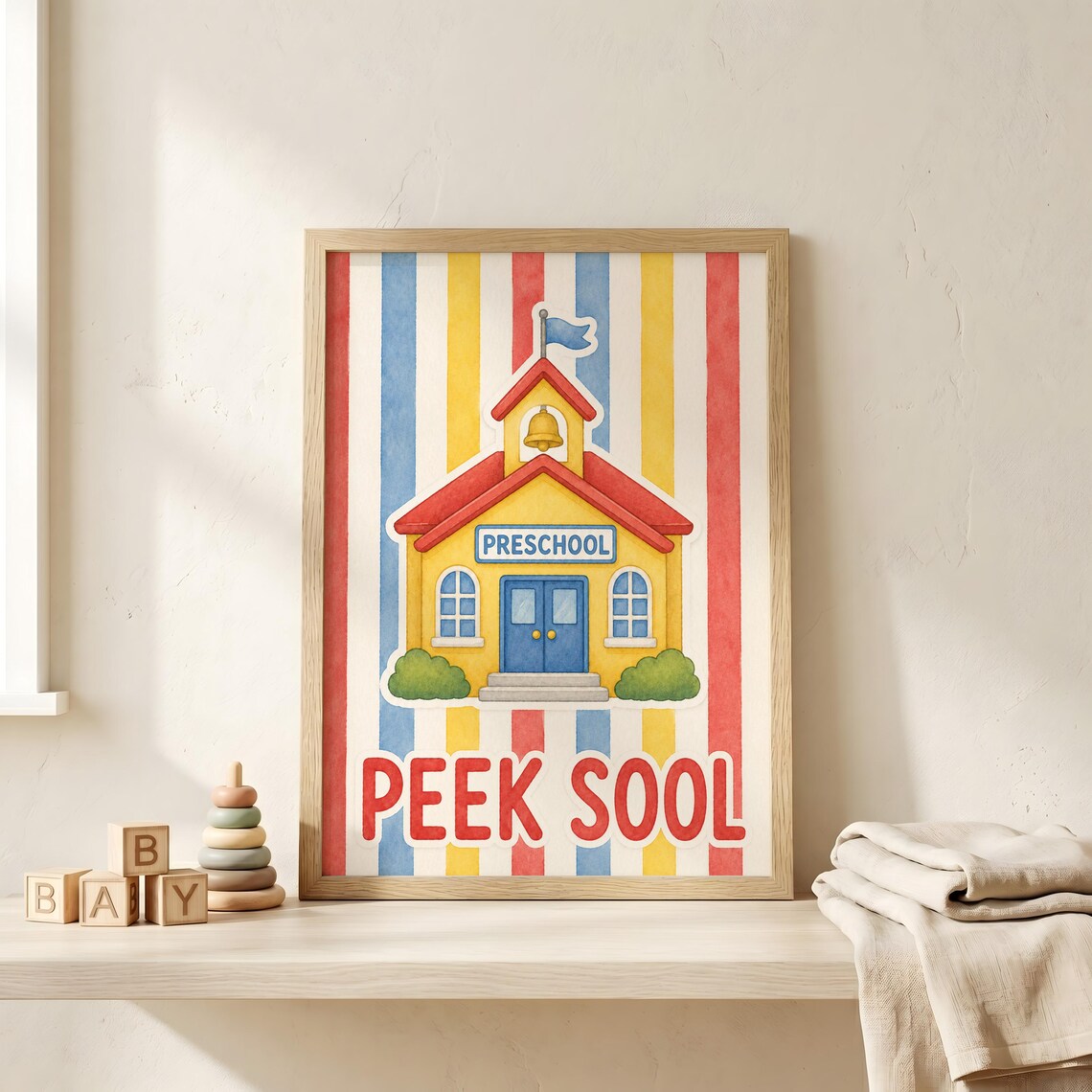 Personalized Preschool Name Poster, Classroom Decor
