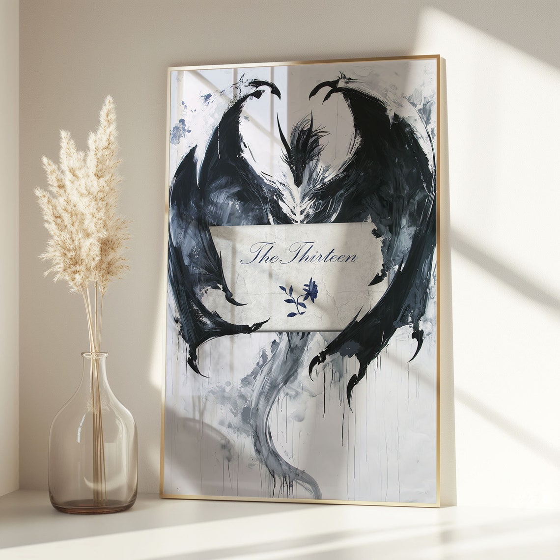 The Thirteen Blackbeak Witches Black Wing Watercolor Art Poster - Image 3