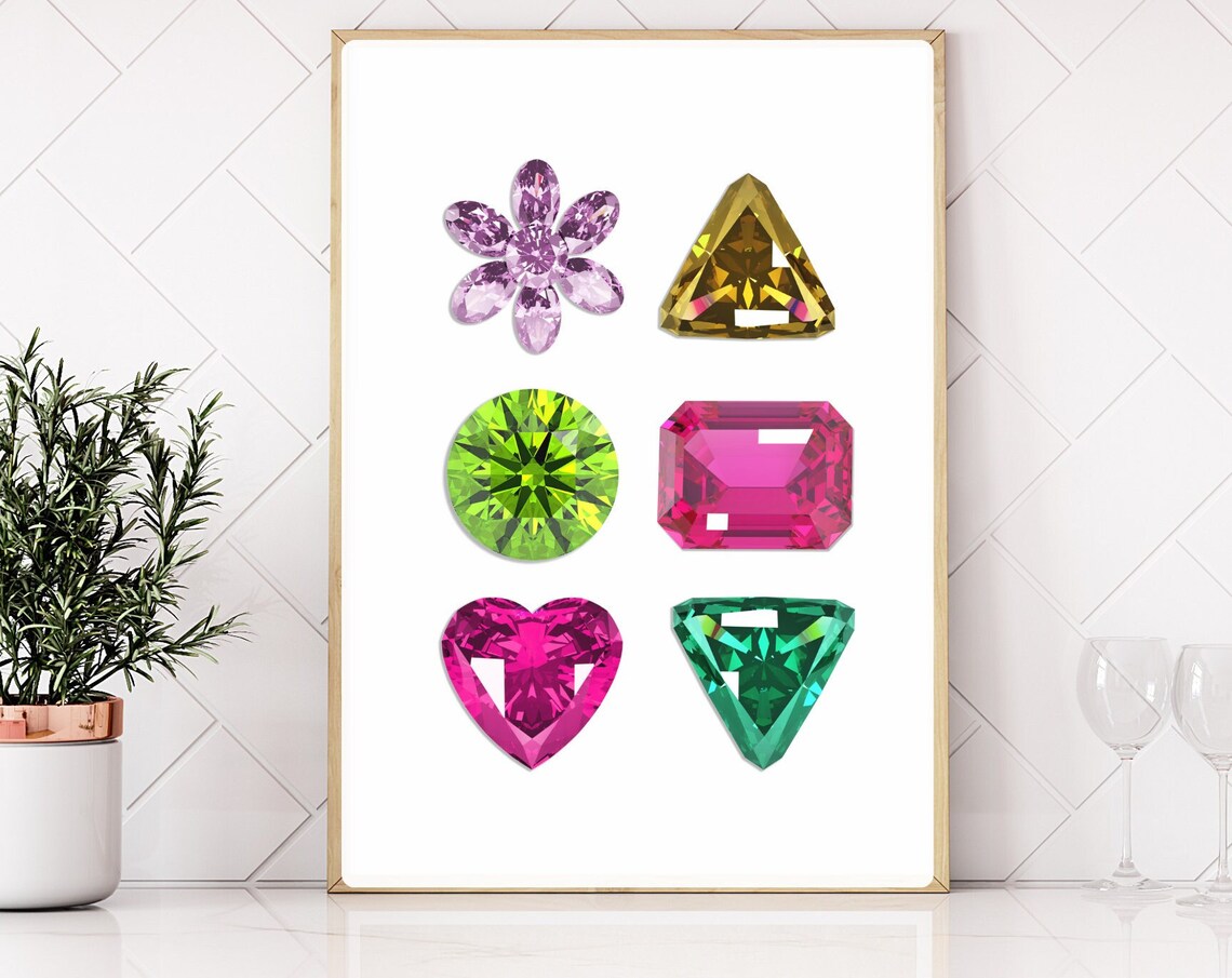 Y2K Gems Maximalist Eclectic Wall Art Print - Image 2