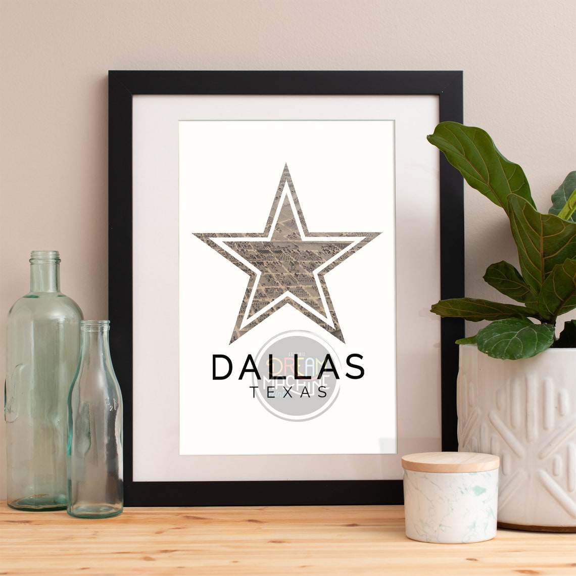 Dallas Print Dallas Skyline Dallas Art Dallas Poster Dallas Watercolor Dallas Art Print Dallas Map Dallas Wall Art Texas Art