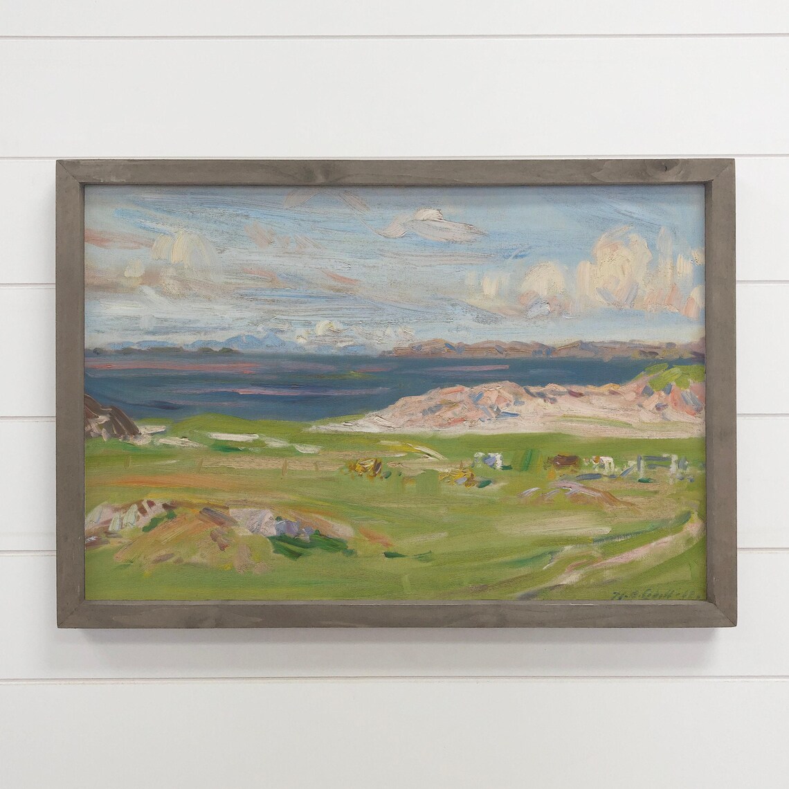 Iona Island Scotland Coastal Landscape Impressionist Canvas Poster