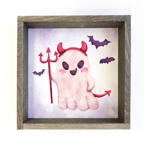 Cute Devil Dressed Up Halloween Art