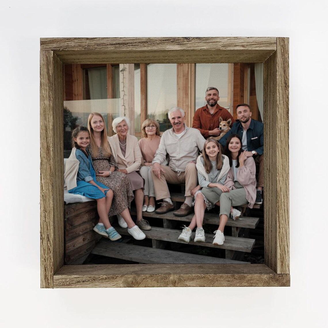 Custom Extended Family Photo Canvas Personalized Multigenerational Gift Print