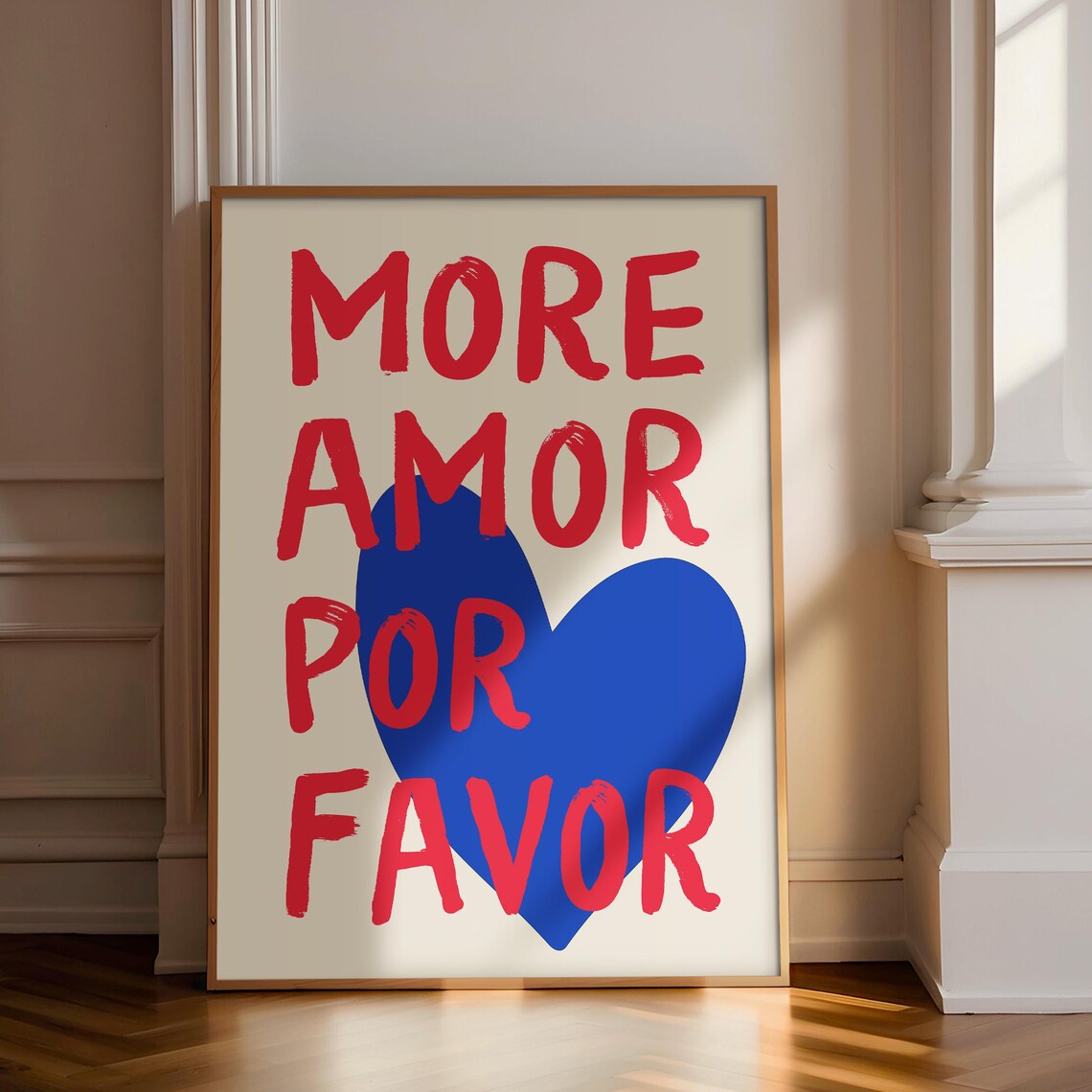 More Amor Por Favor Maximalist Typography Art Print