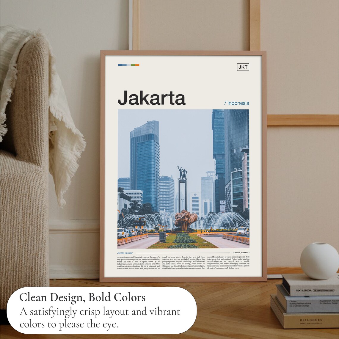 Jakarta Indonesia Travel Poster Print - Image 3
