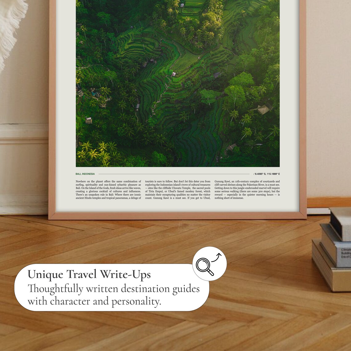Bali Indonesia Rice Terrace Jungle Aerial Green Landscape Photo Poster - Image 2