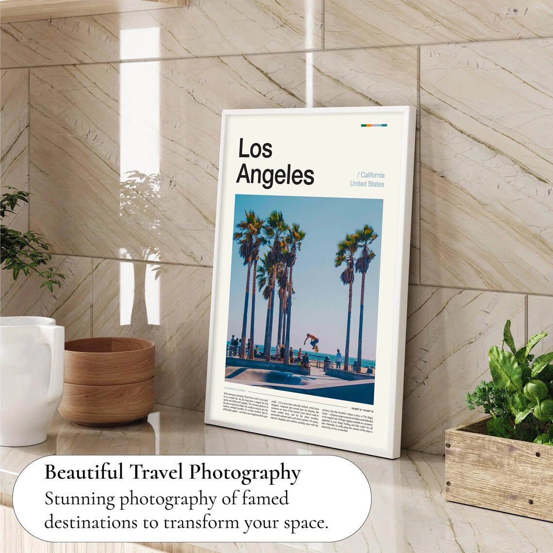 Los Angeles Travel Poster, City Wall Art Print - Image 4