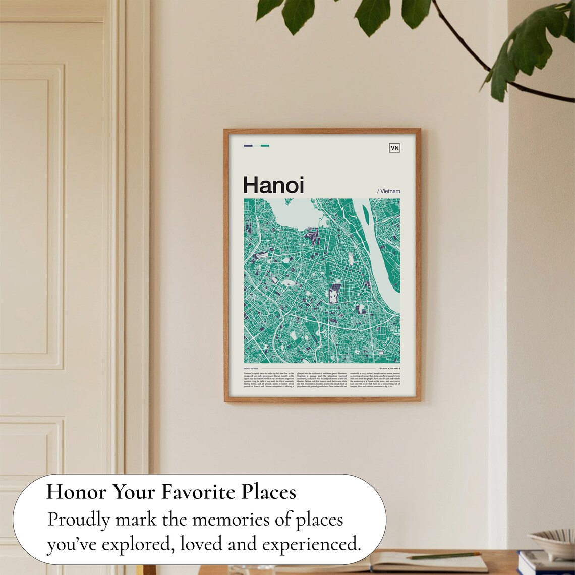 Hanoi Map Print, Vietnam Travel Poster - Image 5