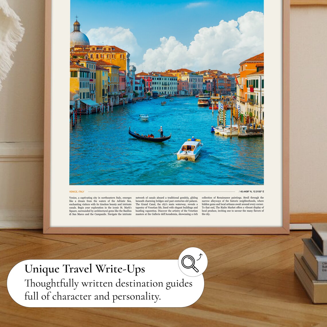 Venice Grand Canal Gondolas Italy Colorful Waterfront Photo Poster - Image 2