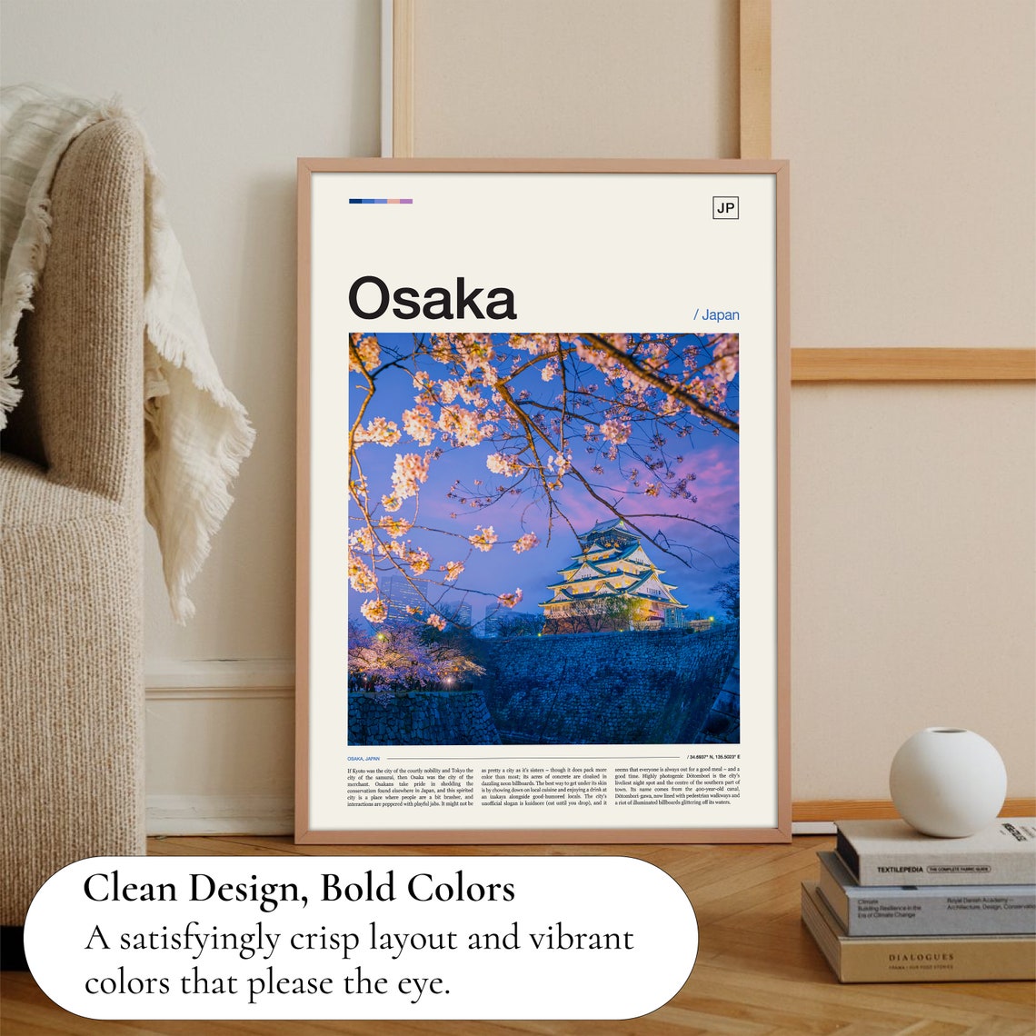 Osaka Art Osaka Japan Osaka Skyline Osaka Photo Japan Gift Japanese Poster Japan Wall Art Japan Poster Japan Art Print Japan Print - Image 3