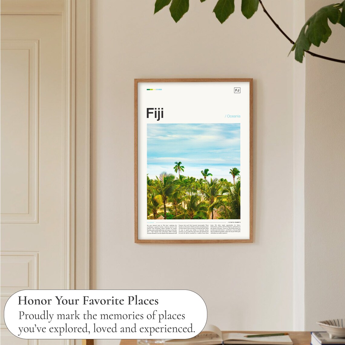 Fiji Travel Poster, Island Landscape Art Print - Image 5